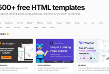 1500+ 免费美观的前端网页模板,包括HTML/Vue/Angular/React-OFAI九邻人工智能研究院